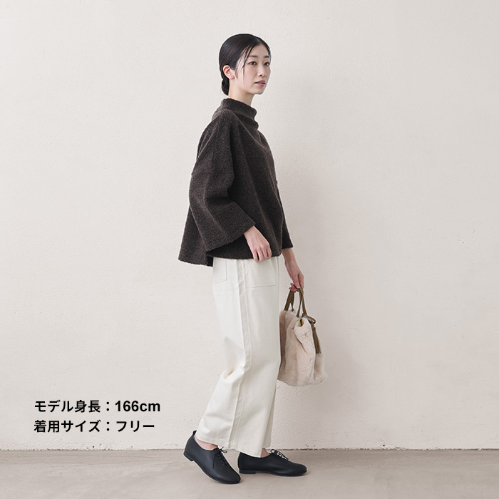 ワイドパンツ レディース パンツレディース 日本製 40代 50代 コットン ウール デニム ベイカーパンツ | TOKYO BASIC | 10