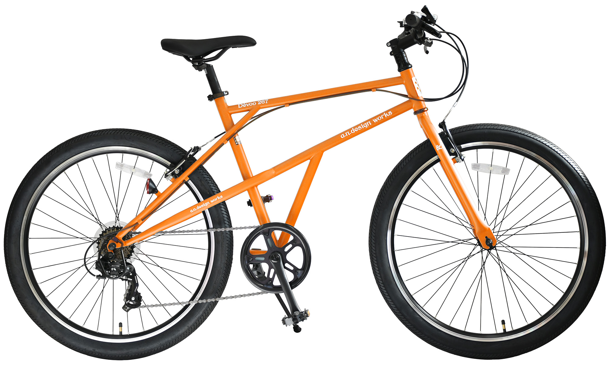 a.n.design-works クロスバイク 自転車 26インチ 7段変速 本体