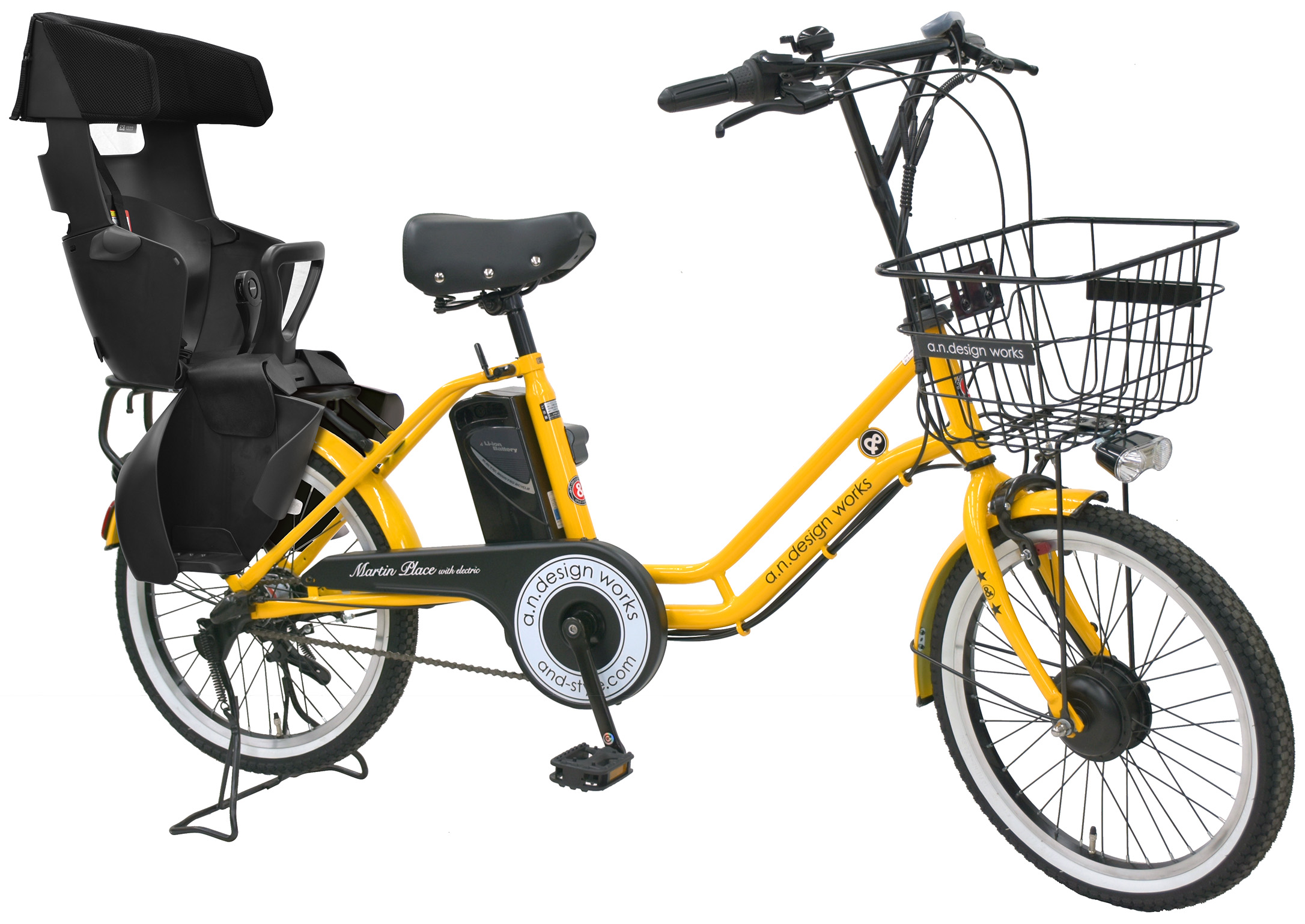 ヤーマン八六八六 20インチ子供用自転車 a.n.design-works 送料無料ヤクシン完全組立 電動アシスト自転車