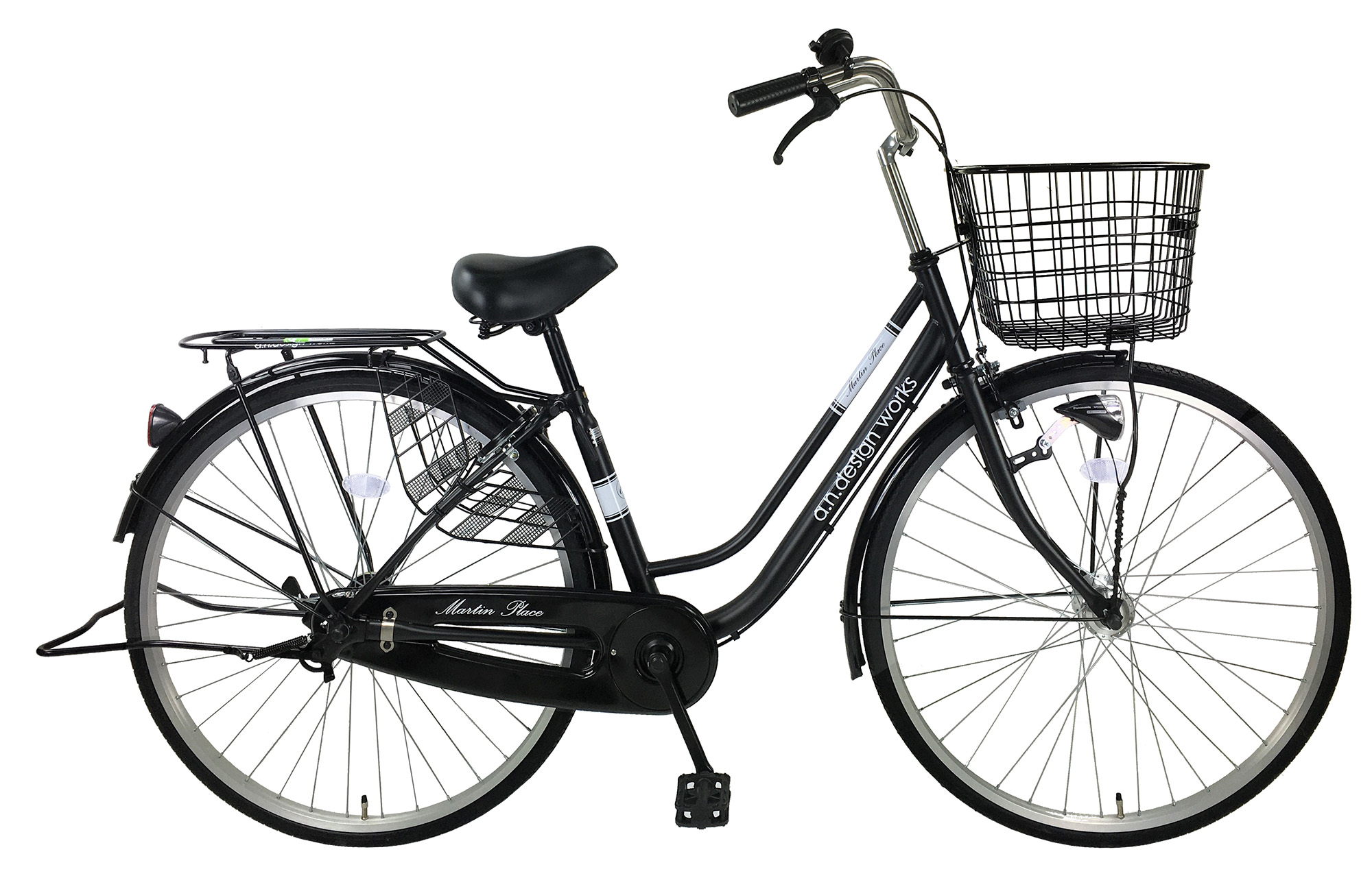 送料無料ヤクシン完全組立 自転車 27インチ シティサイクル 内装3段 