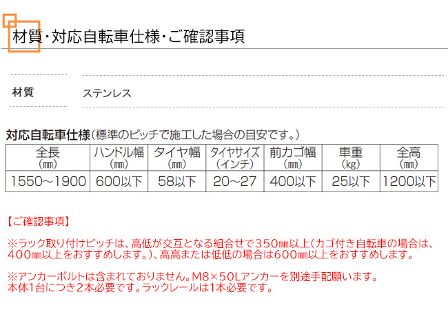 四国化成・サイクルラックS3型 