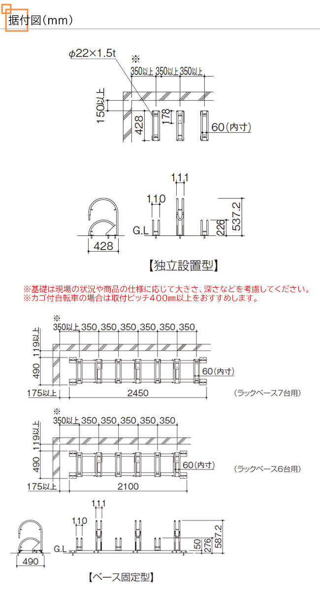 四国化成・サイクルラックS3型 