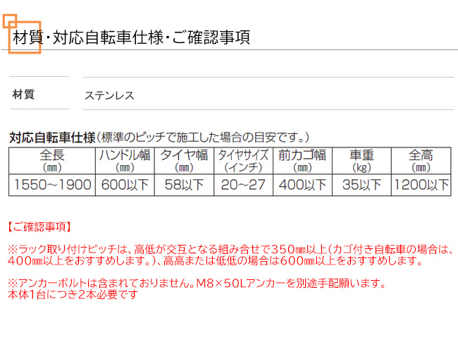 四国化成・サイクルラックS4型 