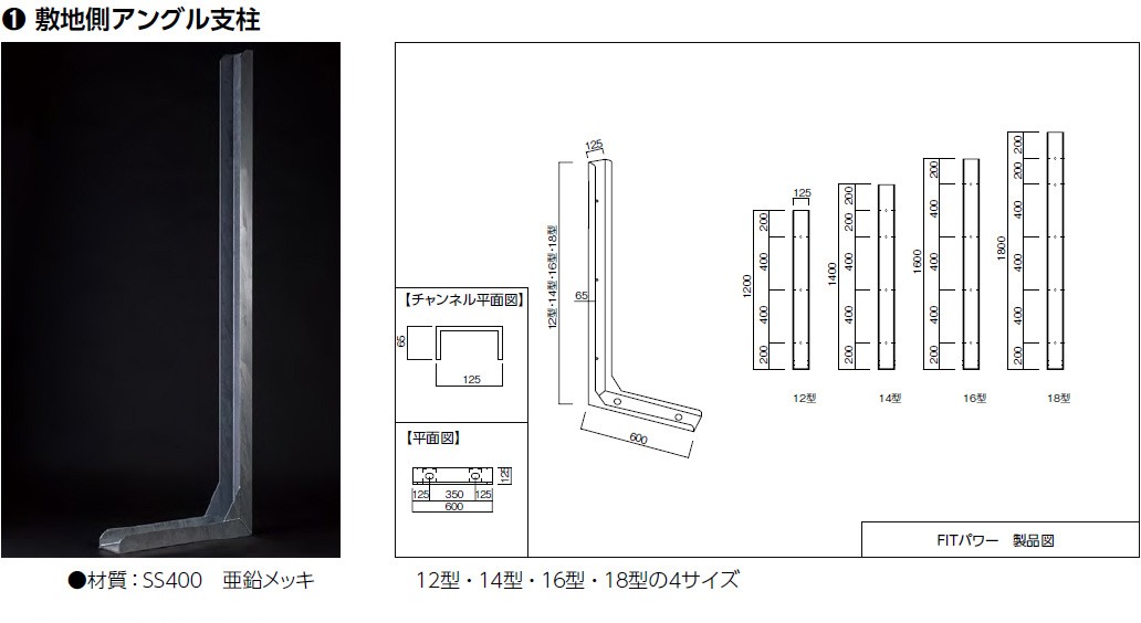 コンクリートブロック塀（CB塀）耐震補強金具 FITパワー標準型 CB