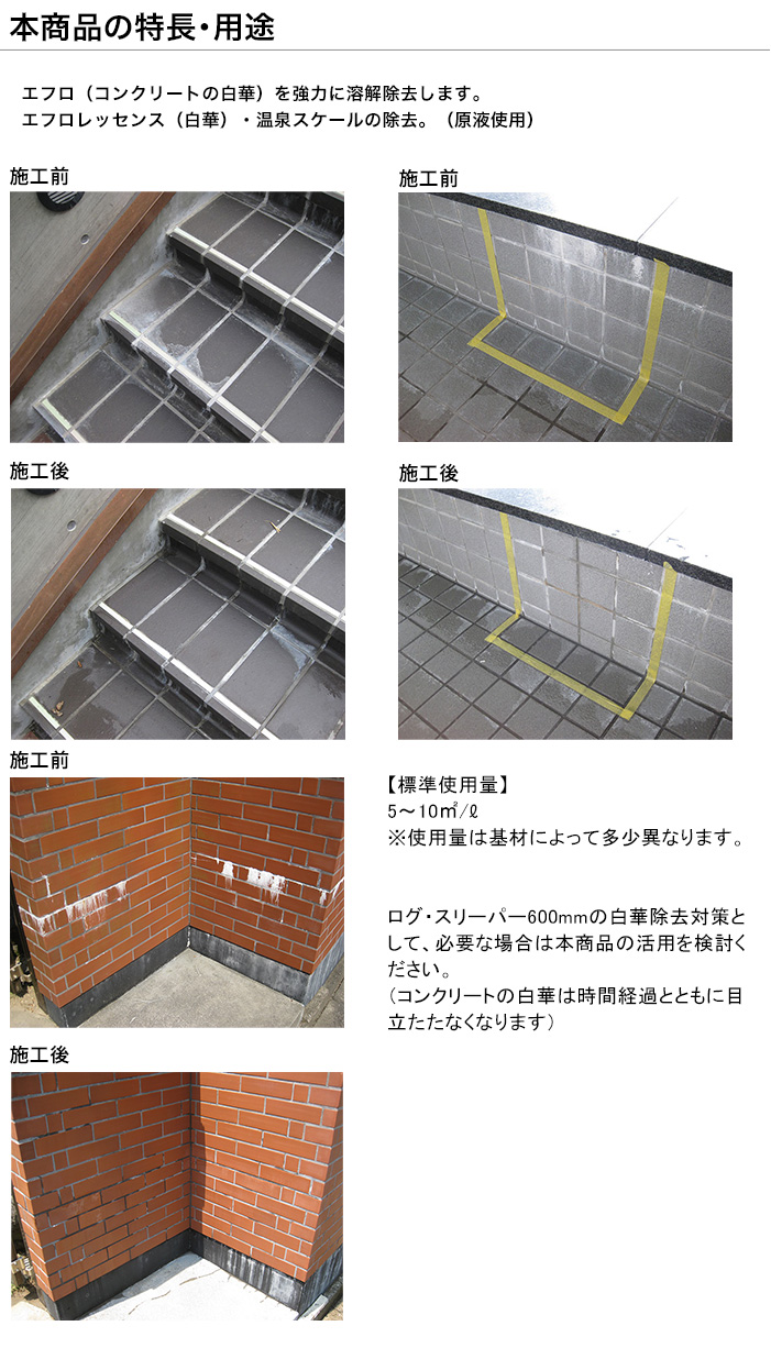 ミヤキ 白華除去剤 コンクリート枕木用 ハッカトル