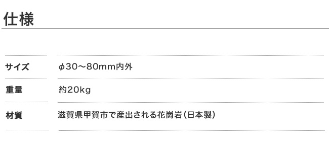 花崗岩 滋賀県甲賀市産 日本製