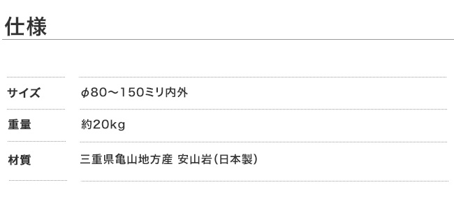 安山岩 三重県産 日本製