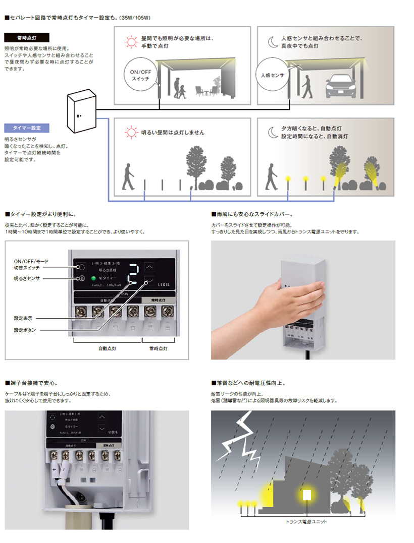 新製品】【LIXIL美彩12V照明オプション】壁付用トランス電源ユニット