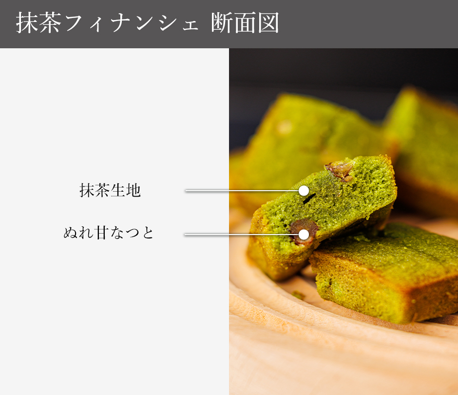 抹茶フィナンシェ 断面図