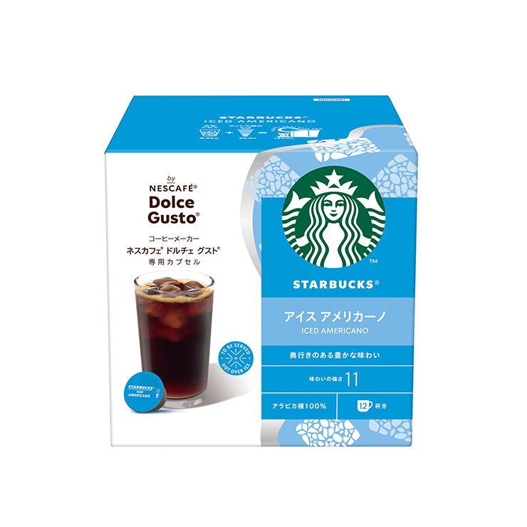 スターバックス アイス アメリカーノ ネスカフェ ドルチェグスト カプセル 12P 3箱 スタバ コーヒー 送料無料｜tokyo-syusui｜02