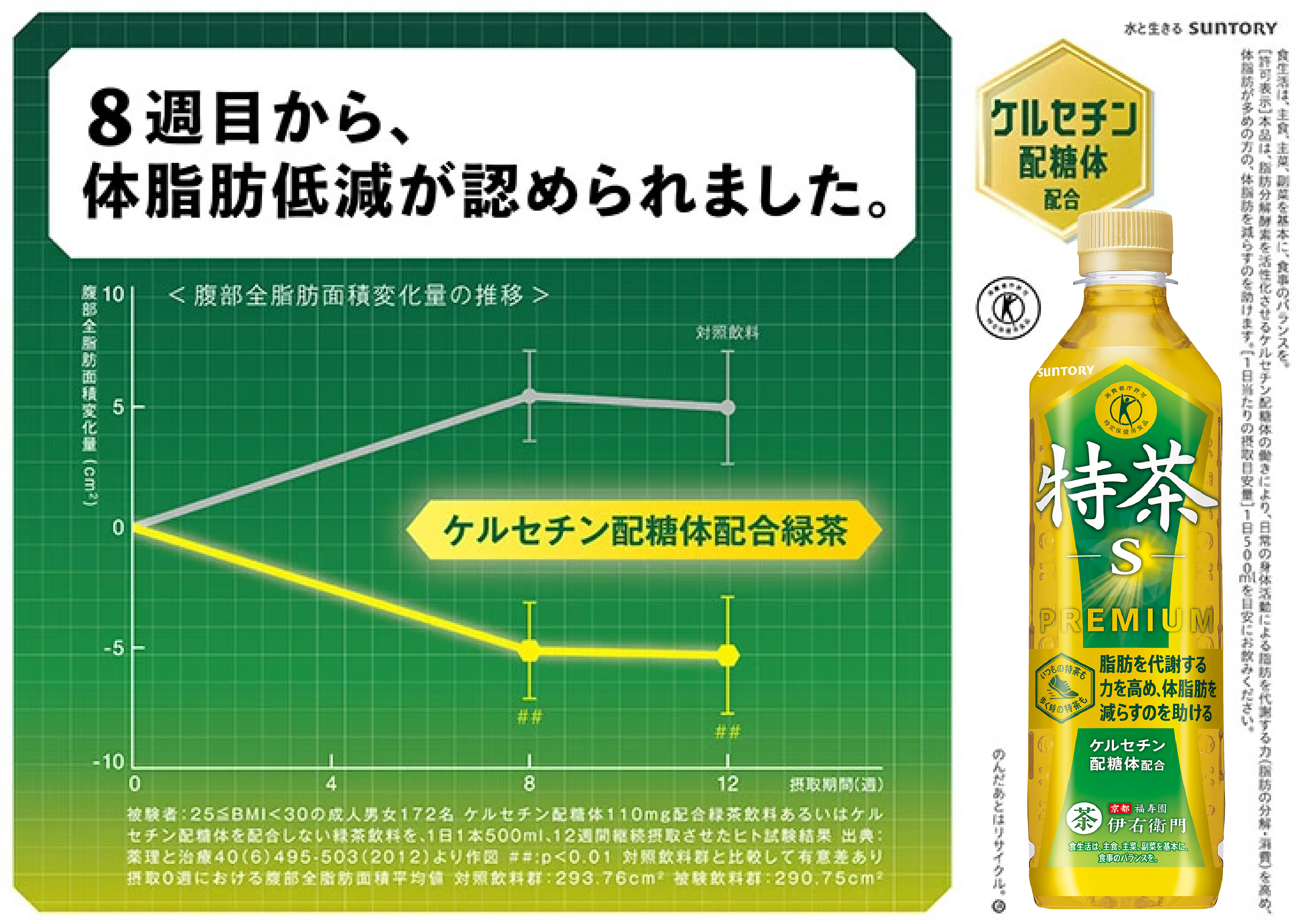 特茶 サントリー 伊右衛門 緑茶 500ml 48本 2ケース 特茶s 特定