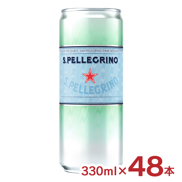 ミネラルウォーター 炭酸水 サンペレグリノ スパークリング ミネラルウォーター 330ml 48本 日仏貿易 炭酸 水 送料無料