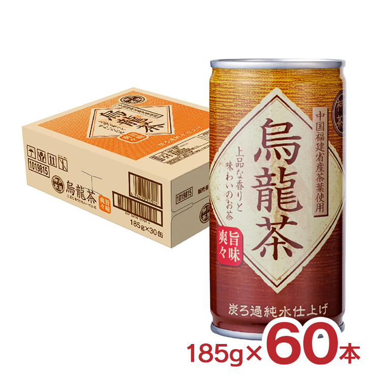 神戸茶房 ウーロン茶 富永貿易 烏龍茶 缶 185g 60本 無香料 無