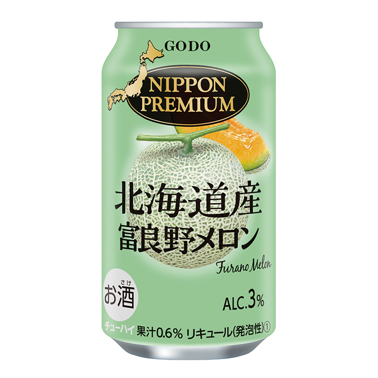 合同酒精 チューハイ NIPPON PREMIUM 北海道産富良野メロン 350ml 48本