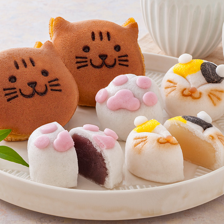 京都 養老軒 三毛猫おやつ帖 6個 YJ-CDC どら焼き まんじゅう 饅頭 三