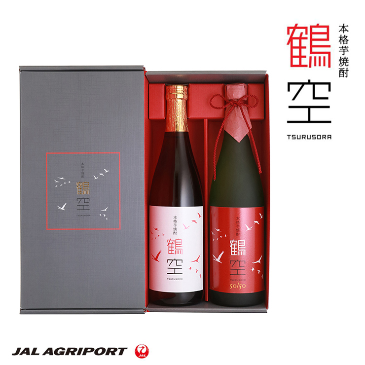 本格芋焼酎 鶴空ギフトボックス 720ml 2本セット JAL Agriport 鶴空50