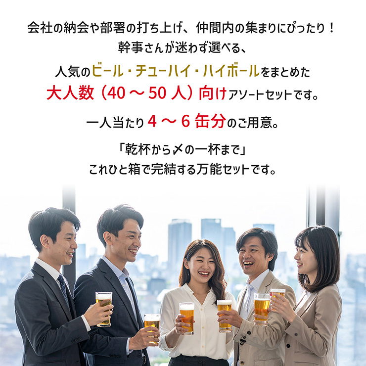 幹事さん応援! 宴会セット 240本 ビール ハイボール チューハイ 24本