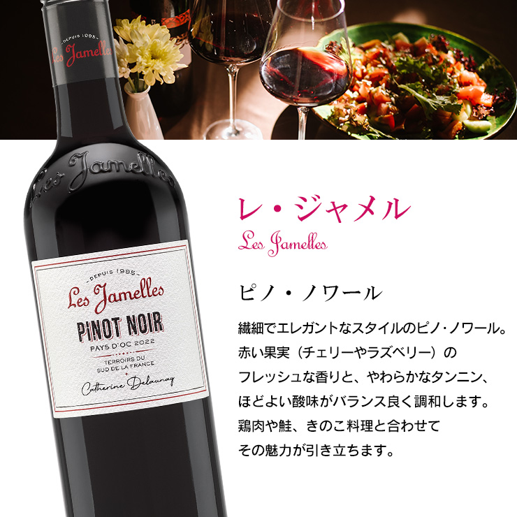 ワイン 洋酒 フランス レ・ジャメル 赤ワイン 3種 飲み比べセット750ml