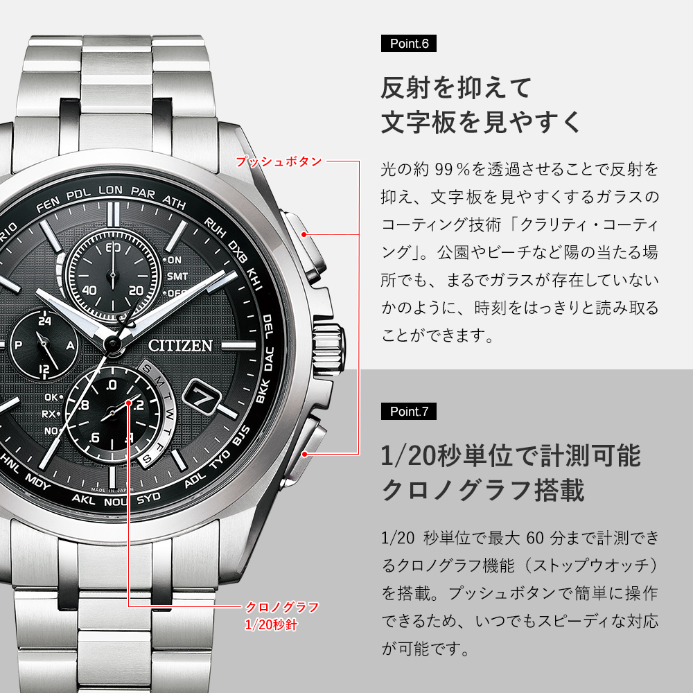 シチズン アテッサ シチズン 腕時計 メンズ CITIZEN ATTESA AT8040-57E シチズン エコドライブ チタン 電波時計  電波ソーラー : at-at8040-57e : 東京ウォッチスタイル - 通販 - Yahoo!ショッピング