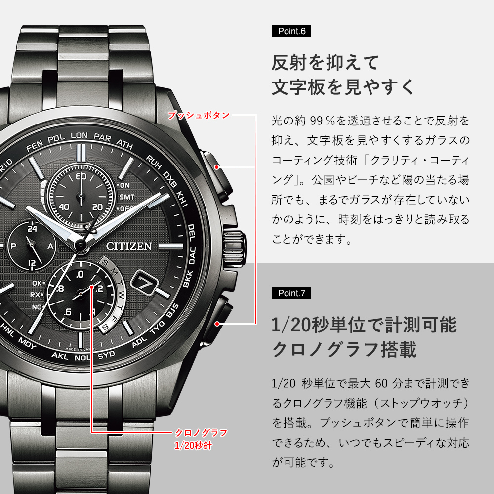 腕時計 メンズ CITIZEN ATTESA AT8044-56E シチズン アテッサ シチズン 