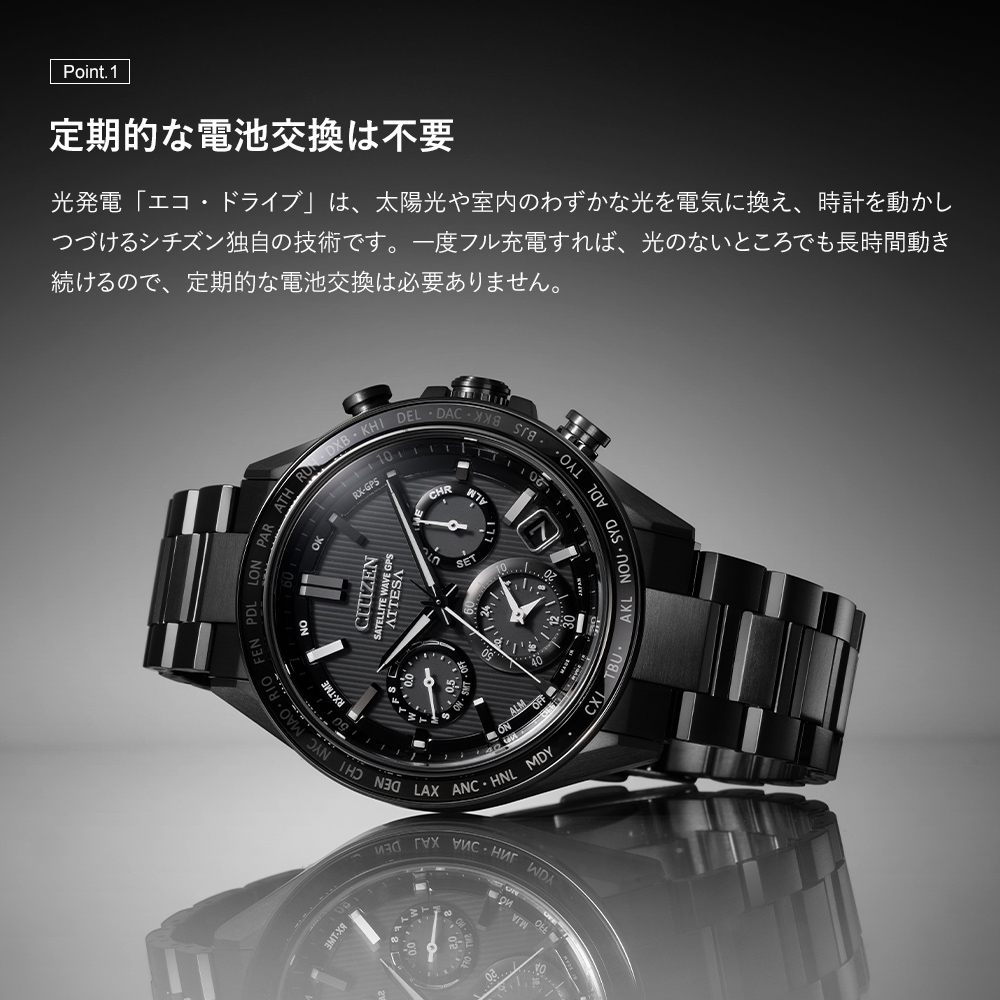 ATTESA（CITIZEN） アテッサ シチズン エコドライブ 腕時計 メンズ