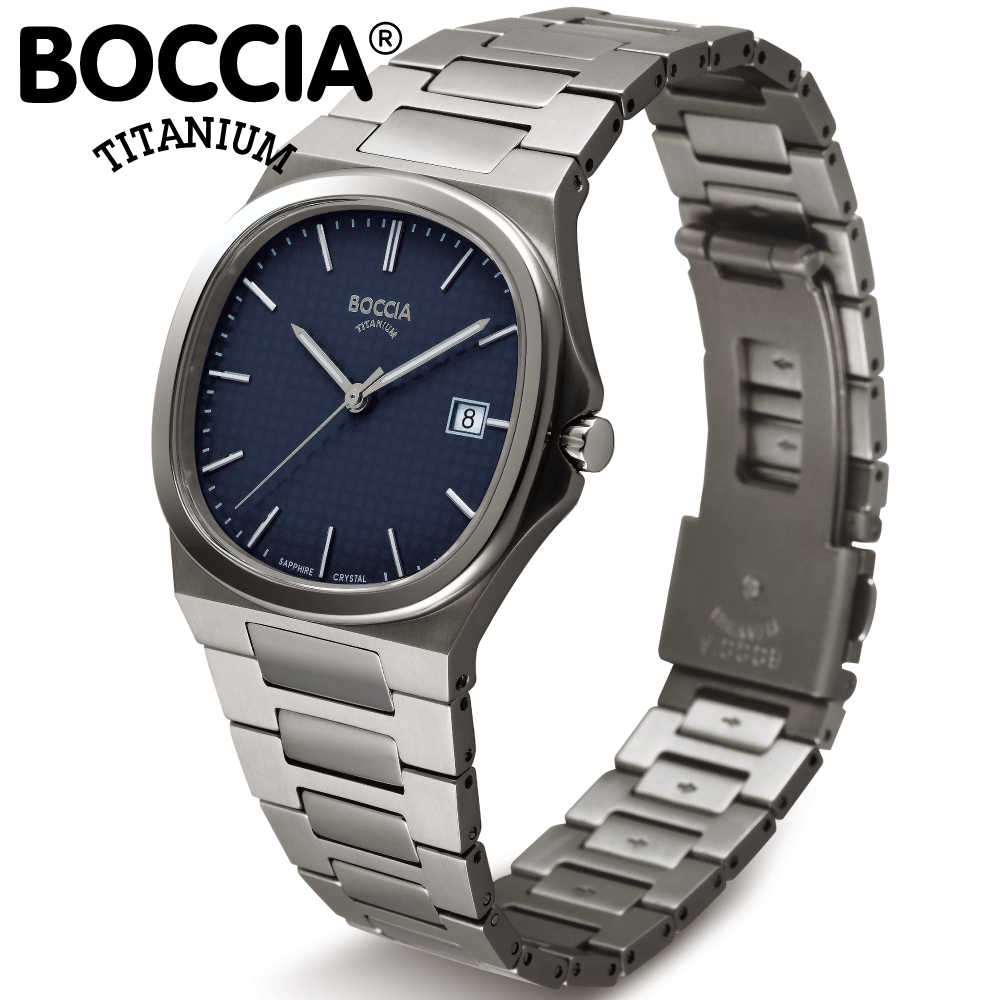 ボッチア 腕時計 メンズ BOCCIA TITANIUM Slim 3657-02 クォーツ 日本