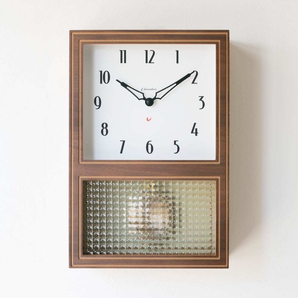 シャンブル 時計 chambre 振り子時計 掛け時計 CHAMBRE GLASS PENDULUM