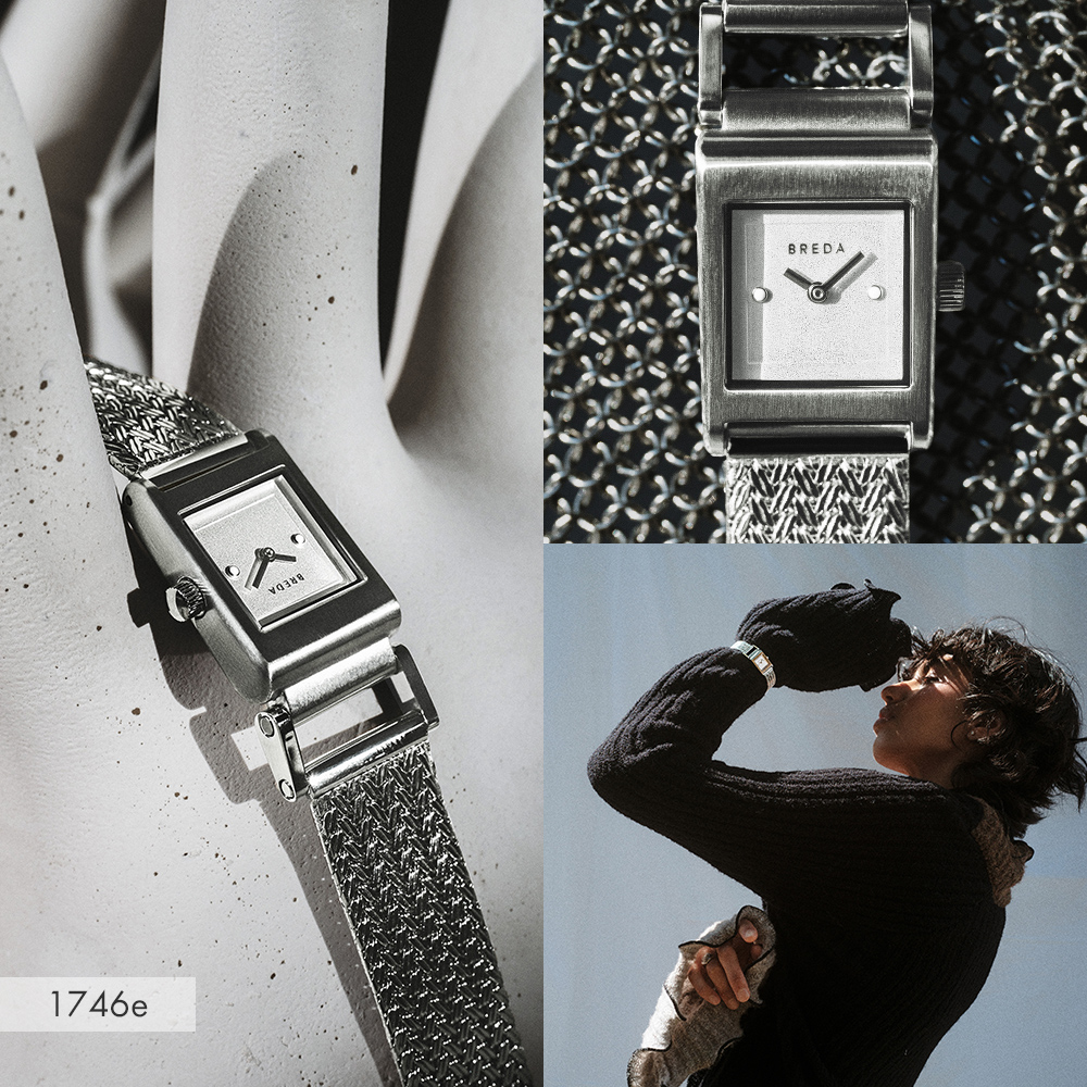 1746e / ホワイトの文字盤、シルバーケースとブレスレット