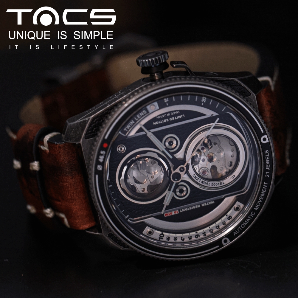 タックス 時計 ツインレンズ TWIN LENS Antique TS2002E 腕時計