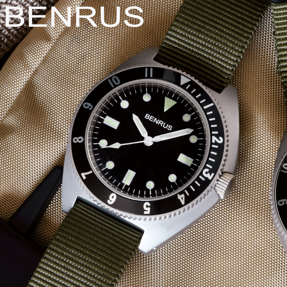 BENRUS ベンラス 時計 ミリタリーウォッチ 腕時計 メンズ BENRUS TYPE