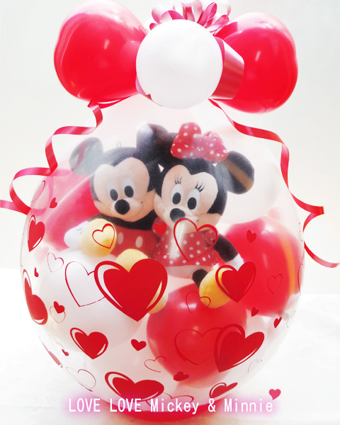 電報 結婚式 ディズニー バルーン電報 ミッキー バルーンラッピング  LOVE LOVE Mickey & Minnie｜tokyoballoon｜02