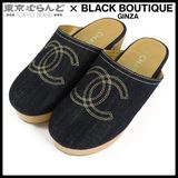 CHANEL（シャネル） エスパドリーユ ブラック 黒 ゴールド金具