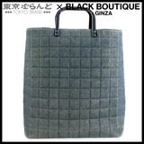 CHANEL（シャネル） チョコバー トートバッグ ブルー ブルー金具