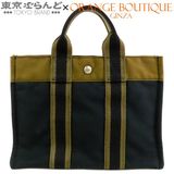HERMES（エルメス） フールトゥ PM カーキグリーンxネイビー シルバー