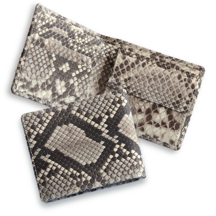 ダイヤモンドパイソン 二つ折り 日本製 折財布 メンズ 本革 パイソン 財布 蛇革 ヘビ革 メンズ ラ ブランド カジュアル 金運 | 東京クロコダイル | 01