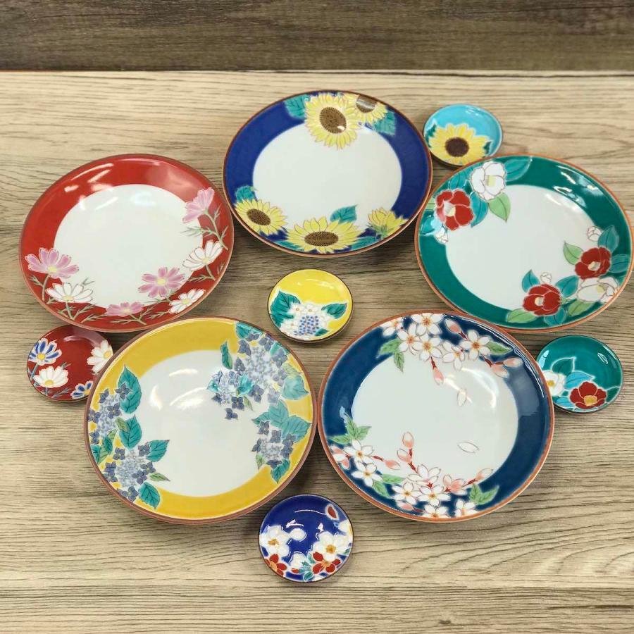 九谷焼 果実文 5.2号皿 中鉢 和食器 中鉢揃 5枚セット おしゃれ 果物