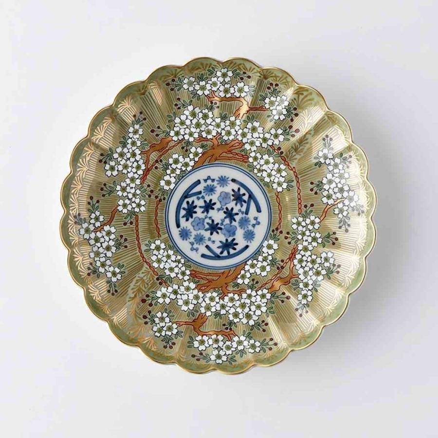 琳派桜樹文 5号皿 16cm 赤 中皿 小皿 取り皿 おしゃれ 波佐見焼 食器