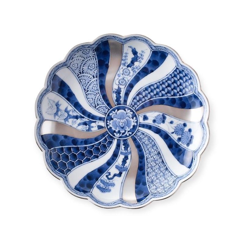 新品　林九郎　波佐見焼　銀彩祥瑞　藍青　皿　古伊万里 セット　人気　お正月　D プレート｜16cm｜銀彩祥瑞｜磁器｜林九郎窯｜波佐見焼｜和食器通販