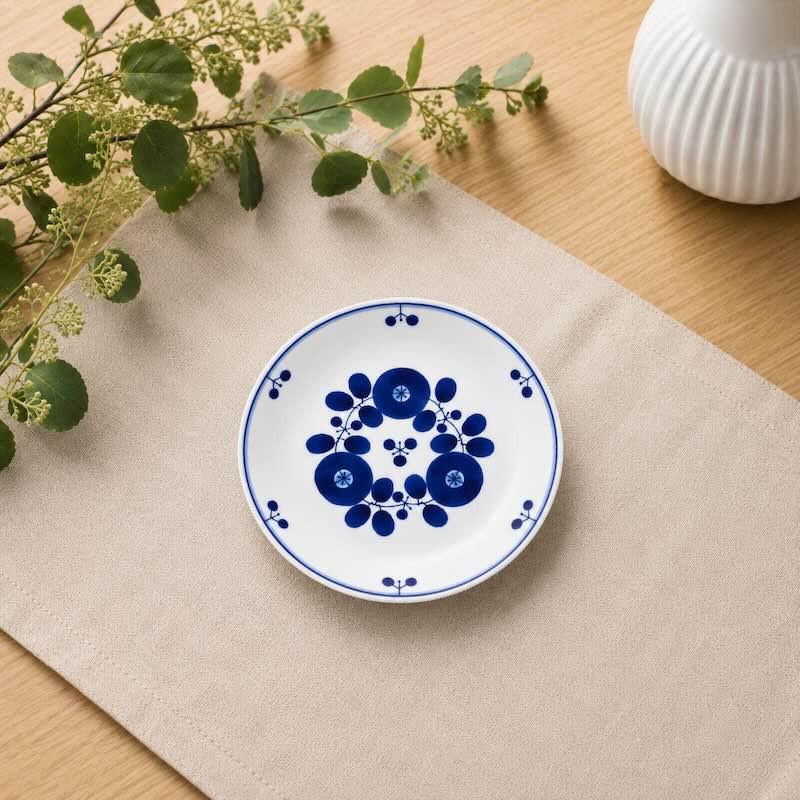 白山陶器 花柄 磁器皿 27cm 白山陶器 ブルーム リース プレートSS 豆皿 小皿 おしゃれ 北欧 花柄
