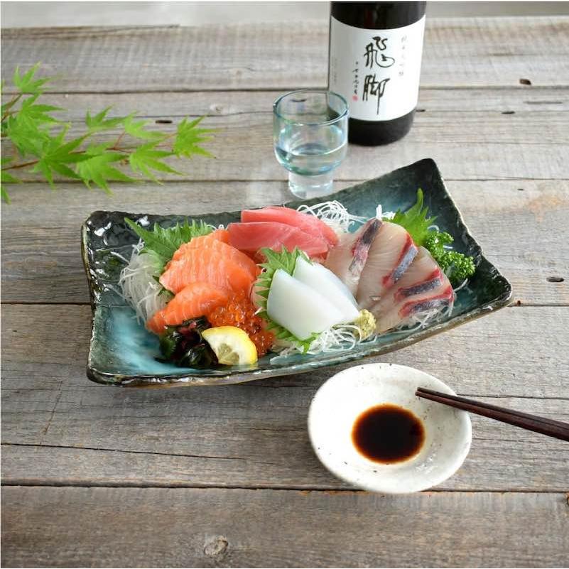 魚皿 アジ皿 刺身皿 染付 魚形皿セット 5枚 陶器製 健康お魚皿 長角皿 おしゃれ 長皿 角皿 寿司皿 魚皿 刺身皿 和食器