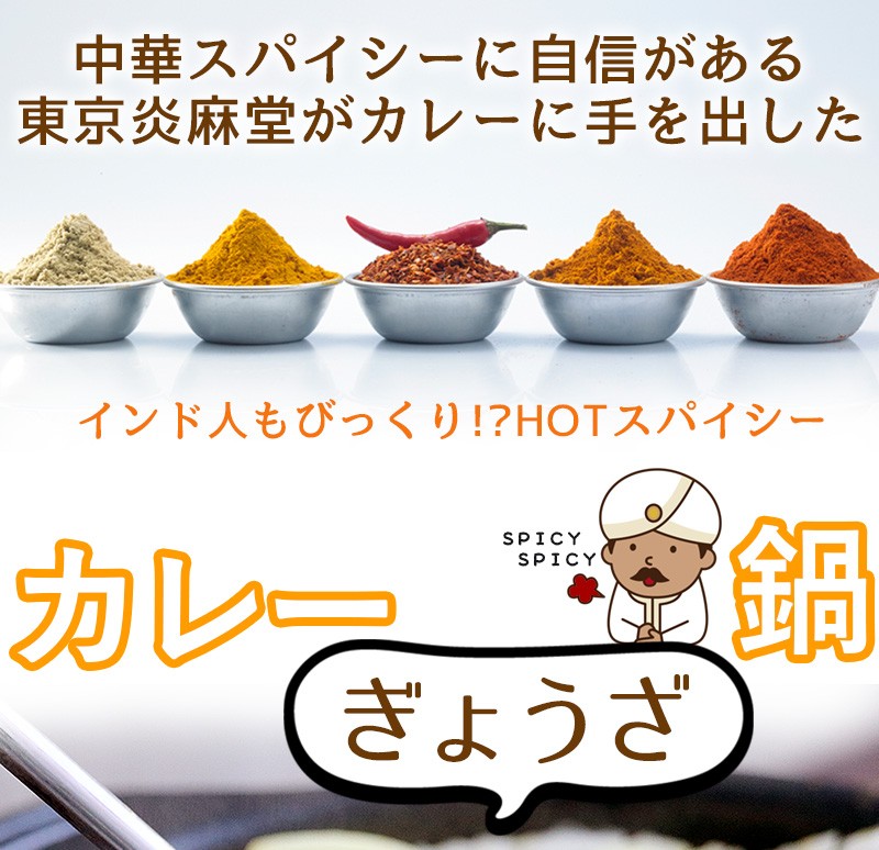 東京炎麻堂 カレー鍋 音鳴るぎょうざ鍋セット スパイシーカレー 5-6人前