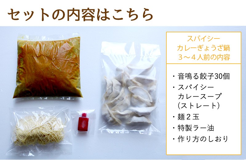 東京炎麻堂 カレー鍋 音鳴るぎょうざ鍋セット スパイシーカレー 3-4人前