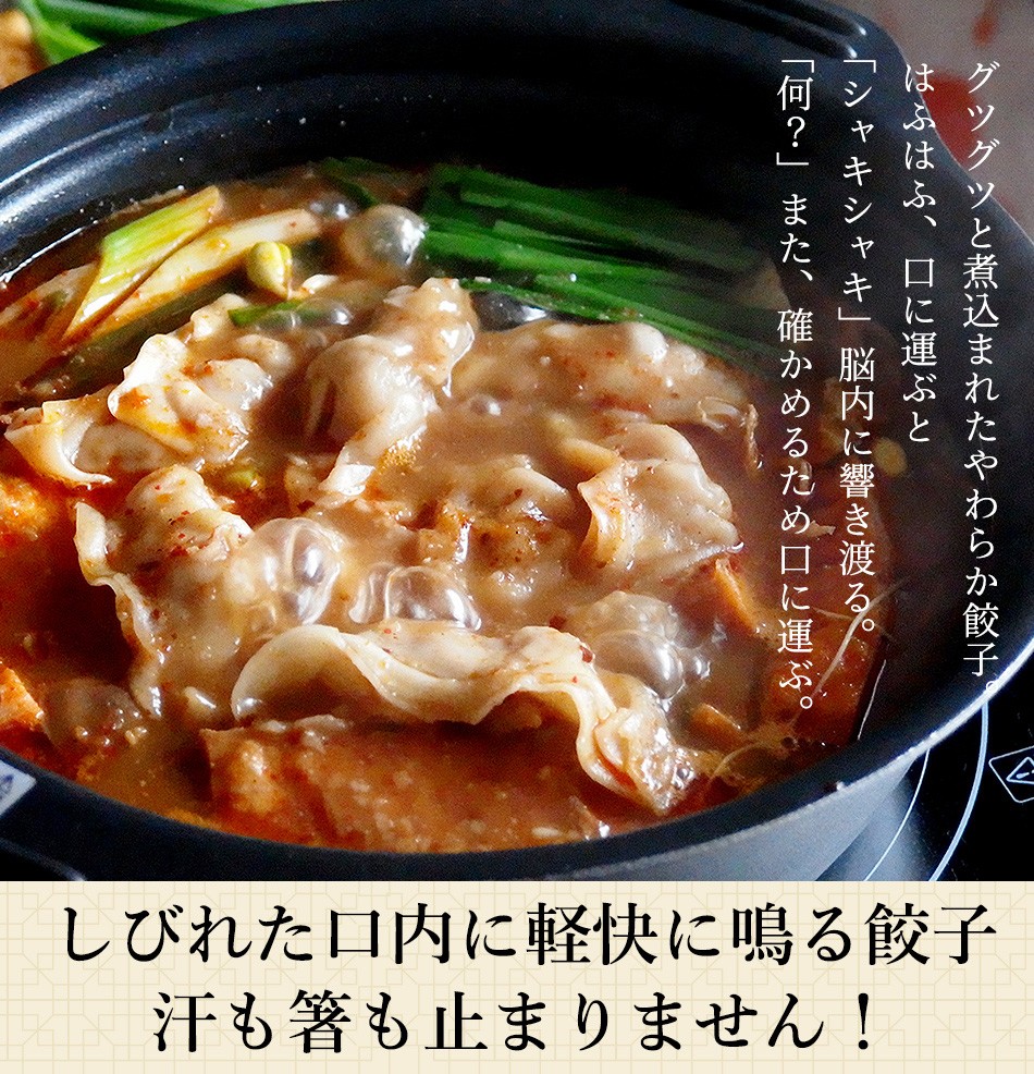 東京炎麻堂 ぎょうざ鍋セット 辛味噌ベース 3～4人前