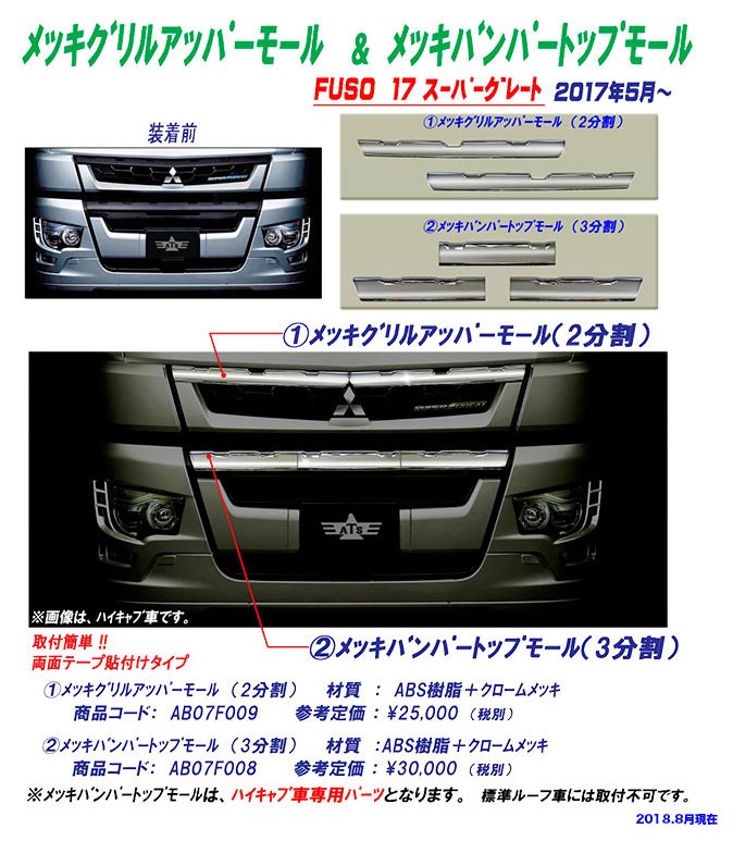 価格 ATS 高野自動車用品製作所 バンパーステップカバー 三菱ふそう