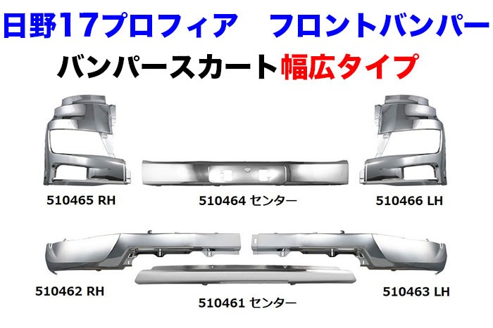 17プロフィア　 フロントセンターバンパー 17プロフィアタイプ フロントバンパー 大型 センター トラック用品 20S