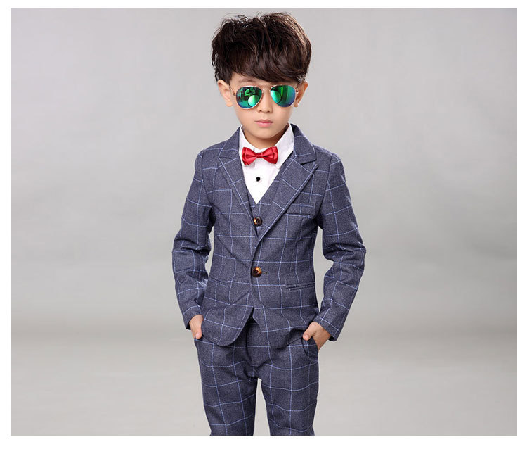 ネイビー チェック柄 フォーマルスーツ 120cm ネイビー チェック柄 フォーマルスーツ 120cm ネイビー チェック柄