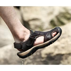 サンダル メンズ  革  靴 大きいサイズ 海 ビーチ 旅行 登山カジュアル 滑り止め 履きやすい ...