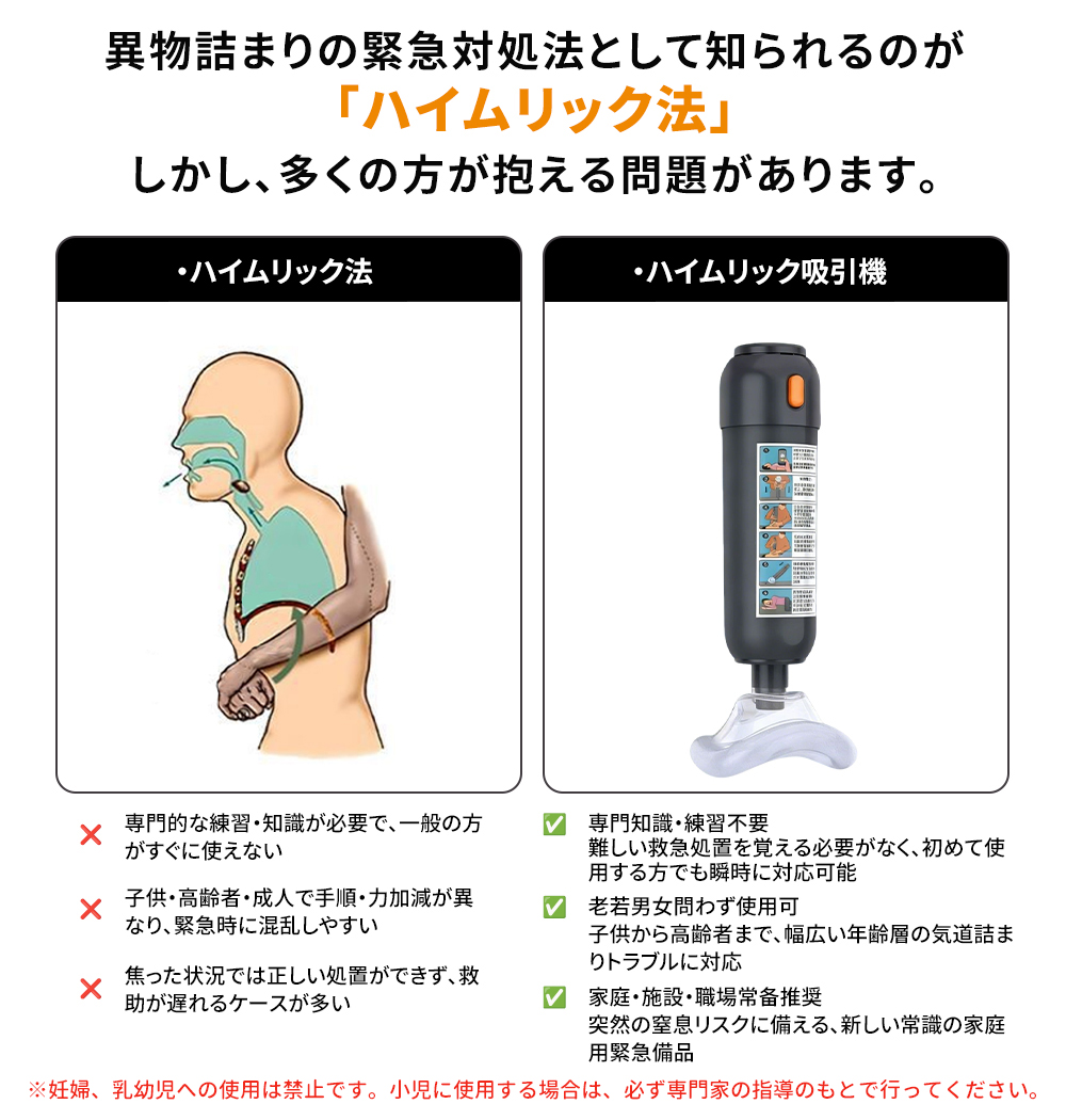 クーポン利用で2952円!】窒息緊急装置 窒息救助装置 窒息吸引機 3つ