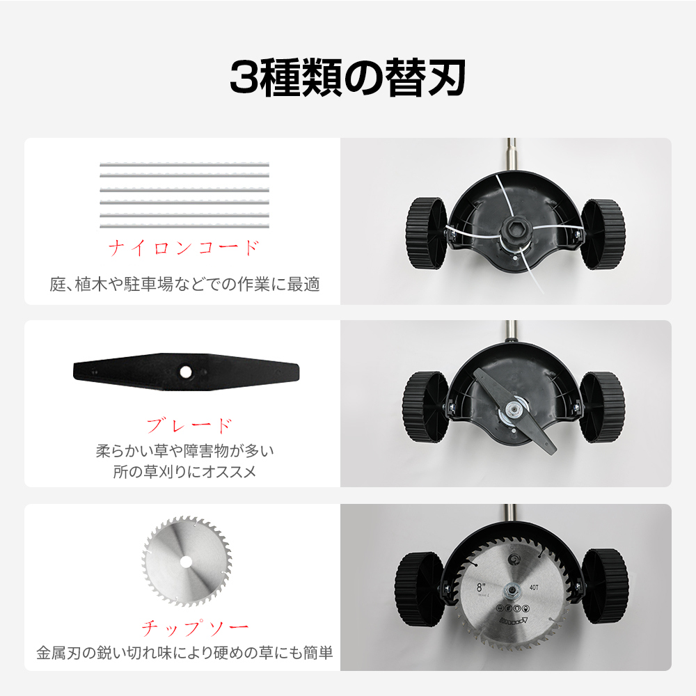 T802 プロ仕様！255mm刃 充電式 刈払い 草刈り機 18V 2025年最新モデル】OKUYOSHI 草刈り機 充電式 電動草刈機