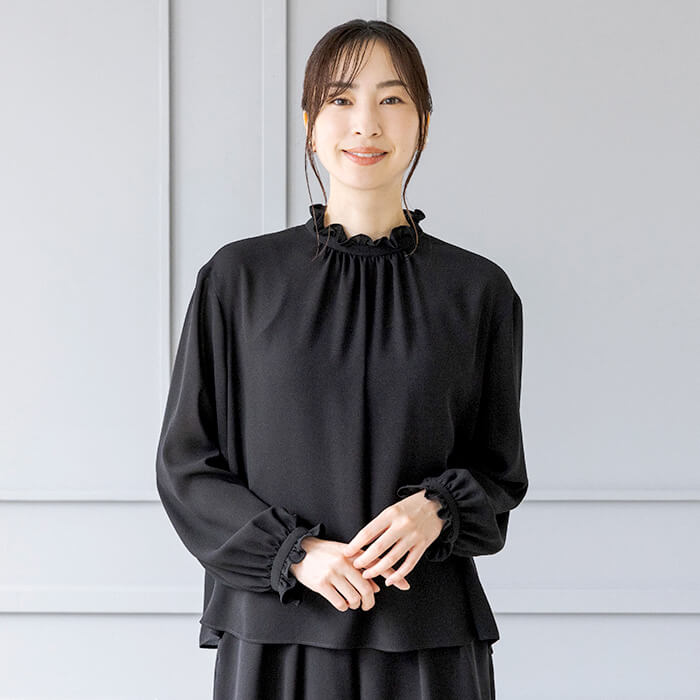 東京ソワール 喪服 ブラウス 単品 レディース ブラックフォーマル